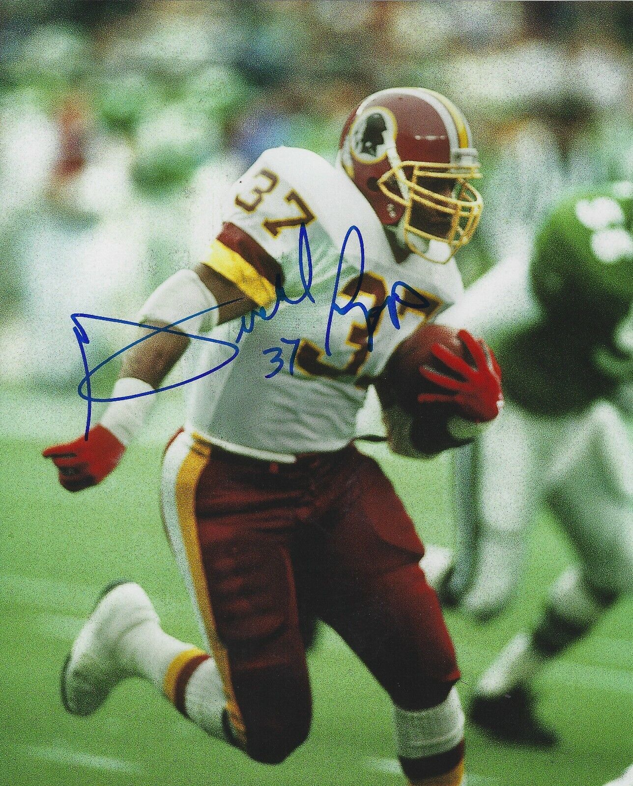 Autographed GERALD RIGGS Washington Redskins 8x10 Photo Poster painting w/COA