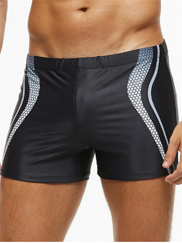  Men's Swim Trunks New Sexy Plaid Beads Flat Swim Trunks-JRSEE