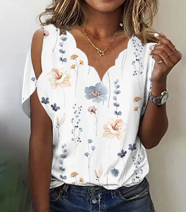 Comfy Split Sleeve V-Neck Top