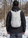 18L Lightweight Mountaineering Backpack with Reflective Strips & Chest Storage Bag Foldable Running Storage Knapsack Breathable Splash-Proof Hiking Nylon Pouch Hiking Work Travel Camping Backpacks