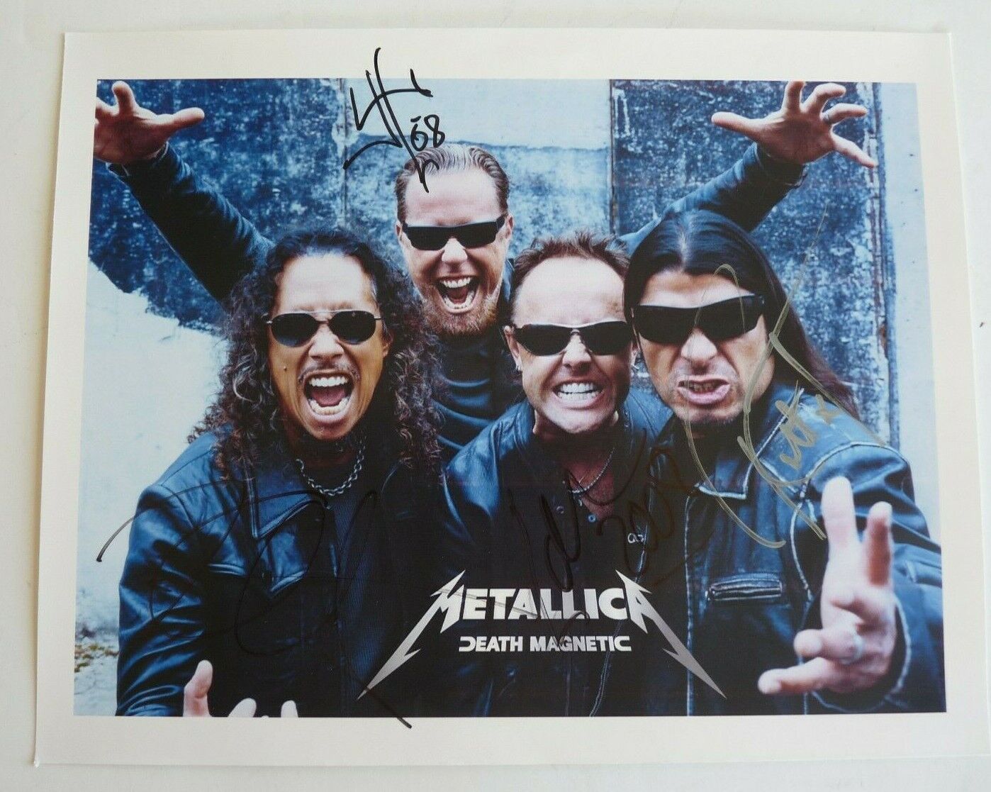 Metallica All 4 Band Signed Autographed 8.5x11 Laser Photo Poster painting Beckett Certified