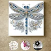 DIY Pearl Painting Dragonfly for Home Wall Decor with Frame(25x25cm)