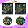 Framed Turtle - DIY Button Art Painting Kit for Creativity DIY Pearl Dot Crafts for Gift Home Wall Decor 30*30CM