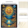 (US Local)Special Shaped Holy Sun 50 Pages Diamond Painting Notebook for Beginners
