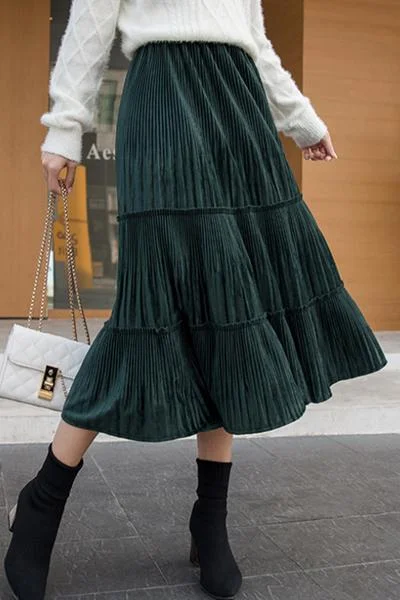 Love to Spell Pleated Midi Skirt