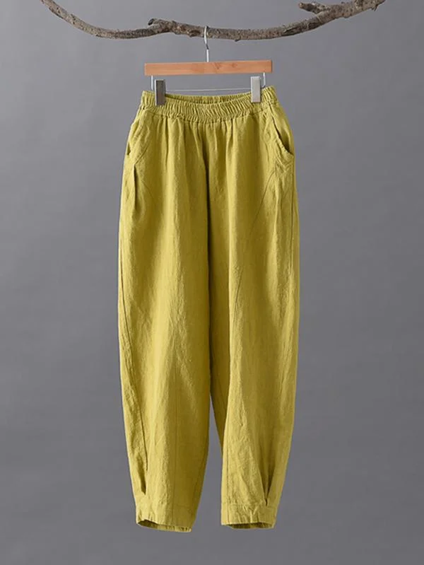 Casual Comfort: Loose Solid Color Pants
