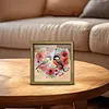 Diamond Painting Special Shaped Drill Flowers and Birds With Frame(8.46x8.46inch)
