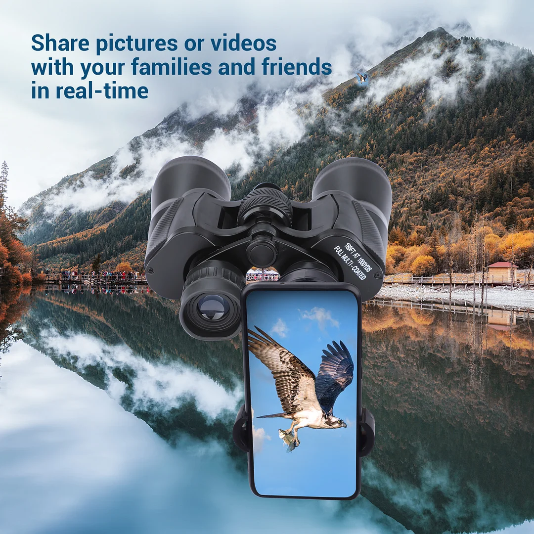 BEBANG 10x50 High Power Binoculars for Kids and Adults ,with Phone Adapter, Multilayer-Coated Lenses for Bird Watching