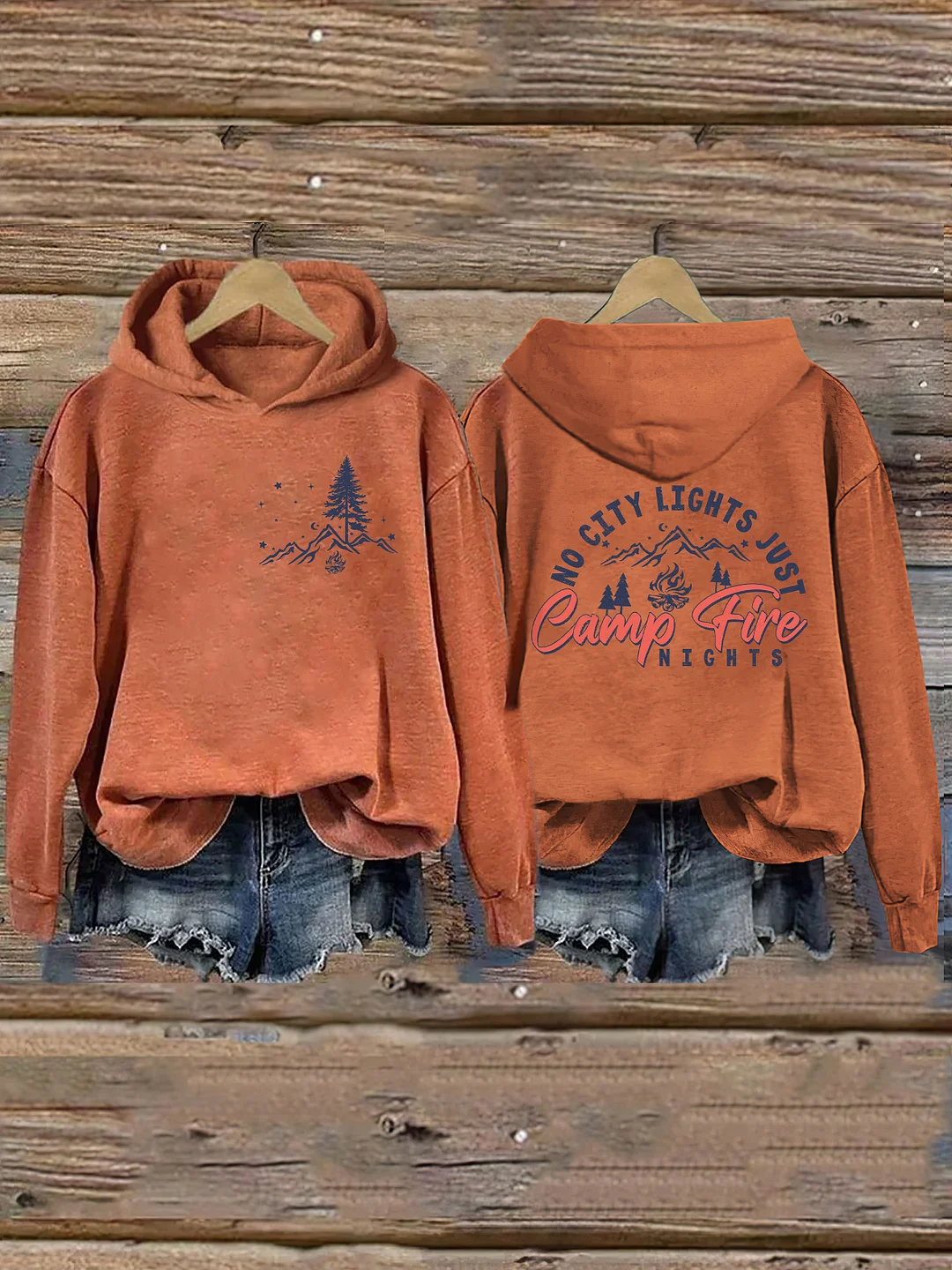 No City Lights Just Campfire Nights Hoodie