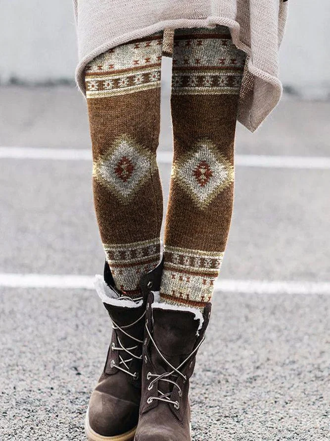 Western-style print women's leggings