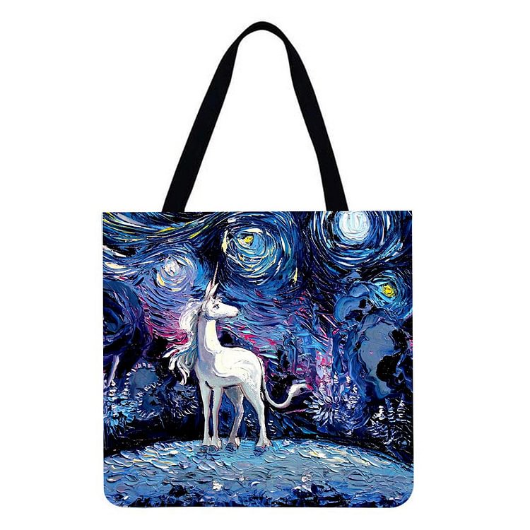 Starry Sky Animal - Linen Tote Bag