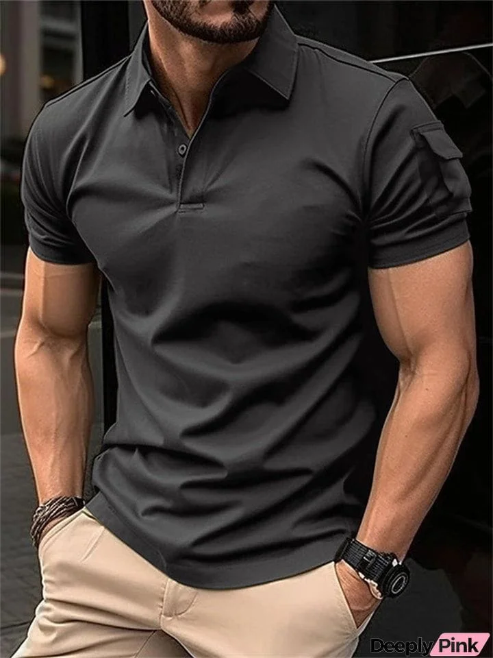 Men's Short Sleeve Lapel Polo Collar Shirts
