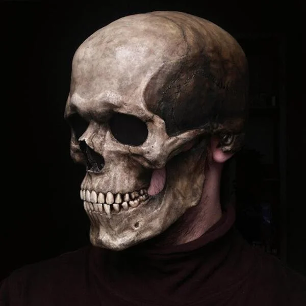 Full Head Skull Mask/Helmet with Movable Jaw