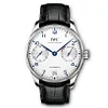 IWC PORTUGUESE IW500107 White Dial Blue Marker Blue Leather Strap 42mm Replica