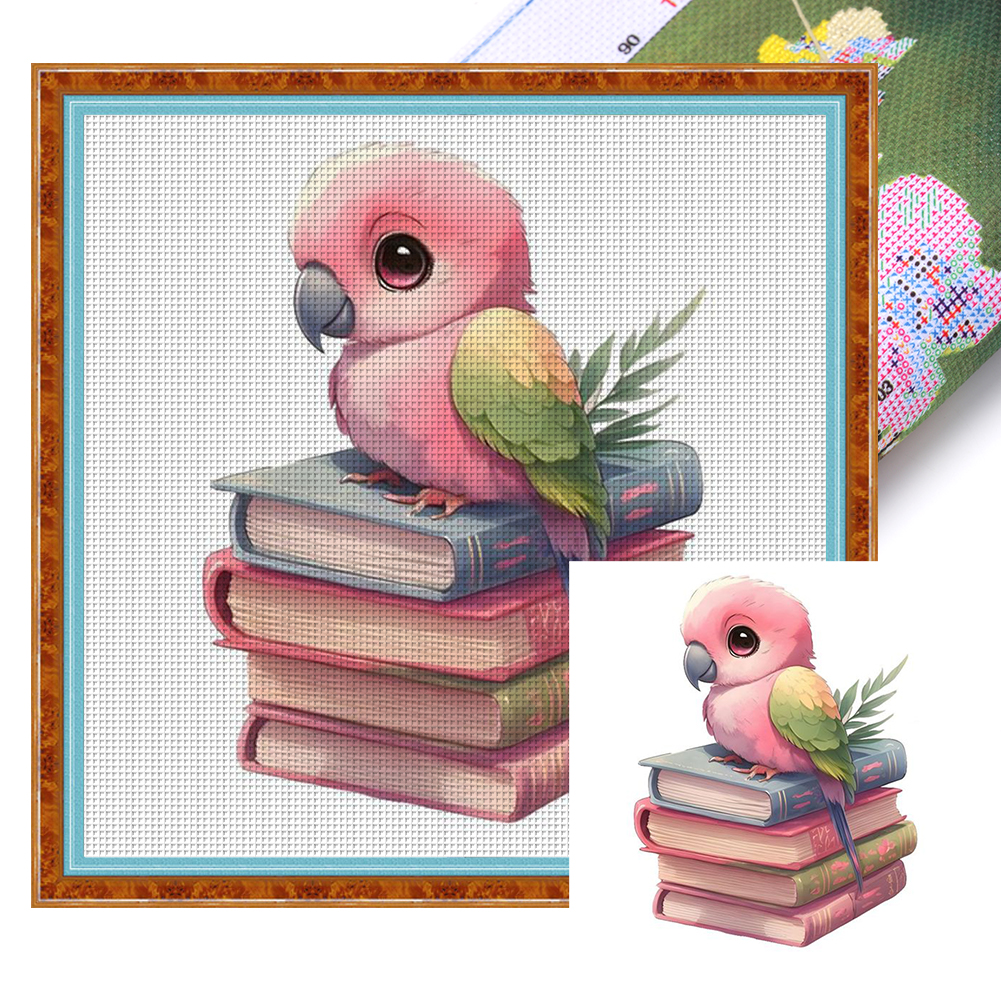 Parrot Full 18CT Pre-stamped Washable Canvas(20*20cm) Cross Stitch