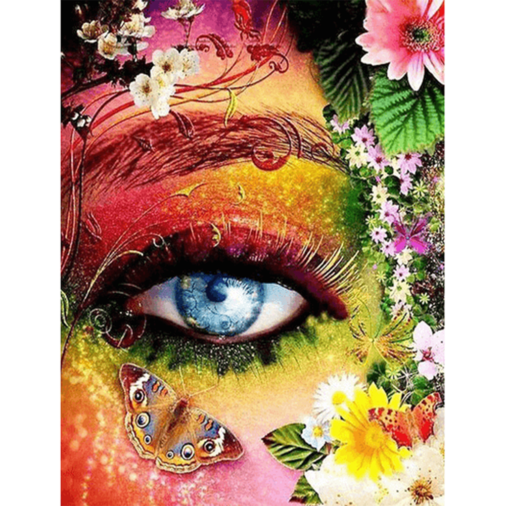 

30*40CM - Eyes - Round Drill Diamond Painting, 501 Original