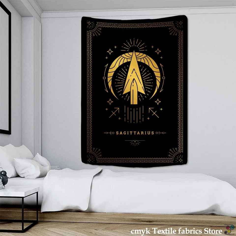 Constellation Tarot Tapestry Wall Hanging Mandala Psychedelic Hippie Witchcraft Divination Bohemian Home Decor