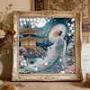 Kimono Geisha Girl 5D DIY Gemstone paintings Partial Special Shaped Diamond Painting 30*30cm