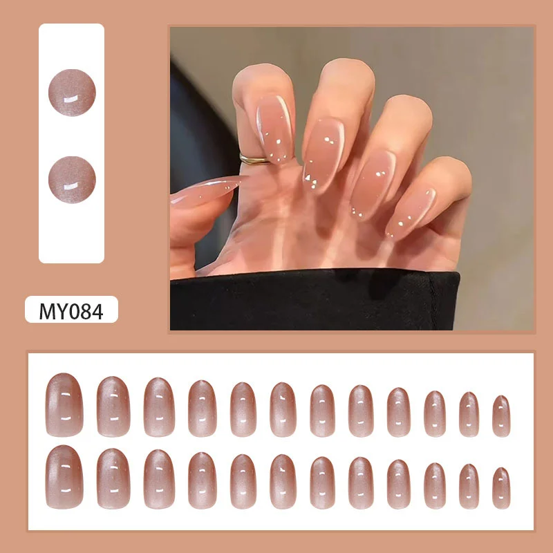 Churchf Churchf Eye Wear Armour Piece Pure Color Removable Nail Beauty Nail Piece Simple Ins Wind Nail Patch Round Head Nail Type
