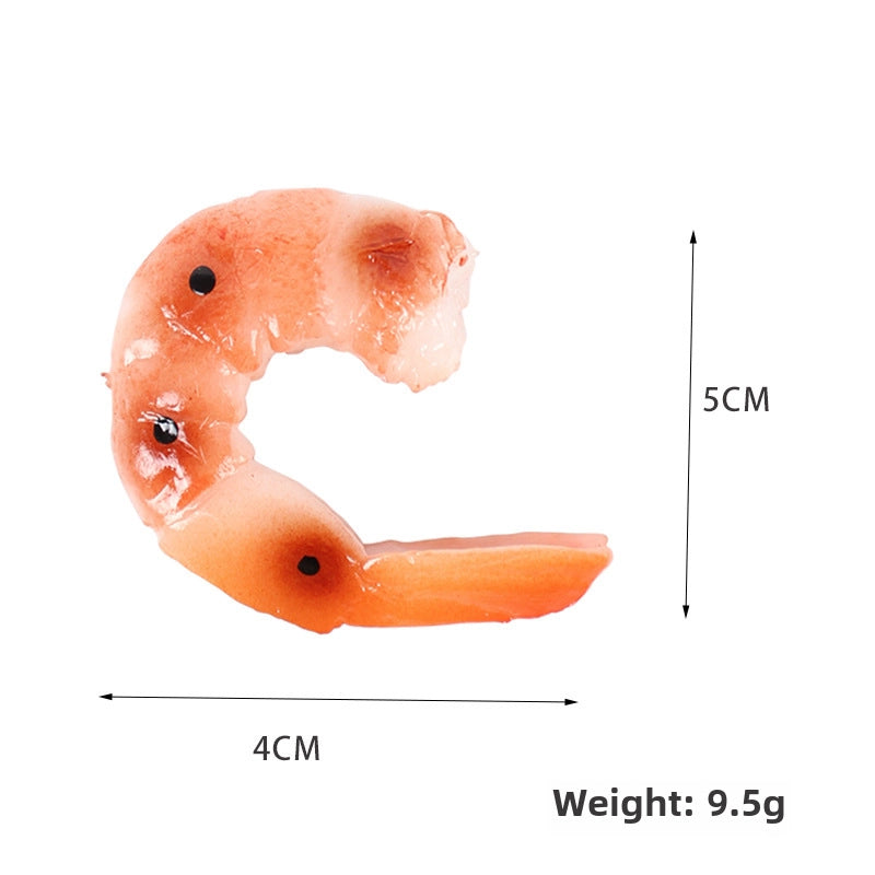 PVC Simulation Shrimp Model Film And Television Shooting Props Restaurant Sample Decoration Fun Simulation Food Shrimp Tail