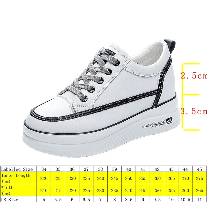 Fujin 6cm Genuine Leather Women Shoes Platform Wedge Sneakers Women Shoes 2022 Spring Autumn Air Mesh Breathable Shoes