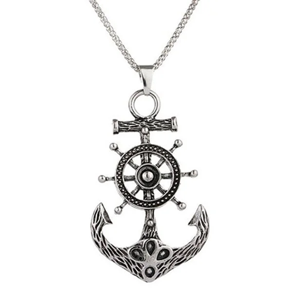 Vintage Pirate Anchor Necklace Pendant