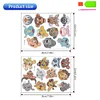 2pcs DIY Cartoon Animals Diamond Painting Stickers