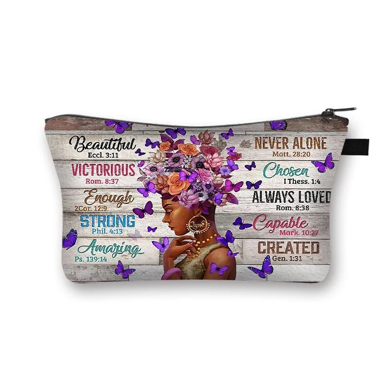 Polyester Cosmetic Bag - Butterfly Girl