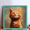 Cat-18CT Stamped Cross Stitch Kit(20x20cm)