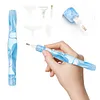 Resin Diamond Painting Point Drill Pen with 4 Various Tips Painting Arts 5D Point Drill Pen Diamonds Art Points Drills Pens for Nail Arts Rhinestone Decorations Cross-Stitch (Sky Blue)