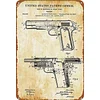 Colt 1911 brevet d&rsquo;arme &agrave; feu - Vintage Metal Signs - 20*30cm/30*40cm - Western