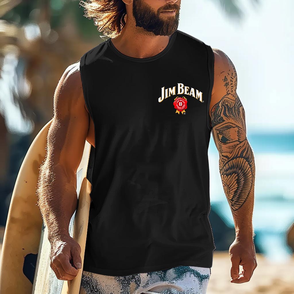 Men's Vintage Since 1795 Surfing Graphic Print Round Neck Sleeveless Muscle Tank Top / TECHWEAR CLUB / Techwear