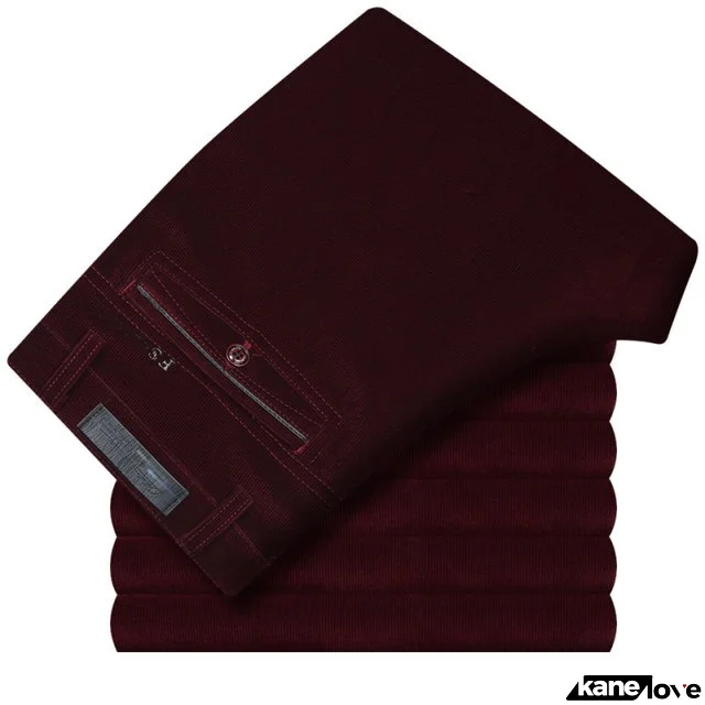 Men's High Waist Plain Button Zipper Closure Casual Wear Pants