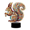 Diamond Painting Squirrel Night Light Lamp For Furniture Decoration