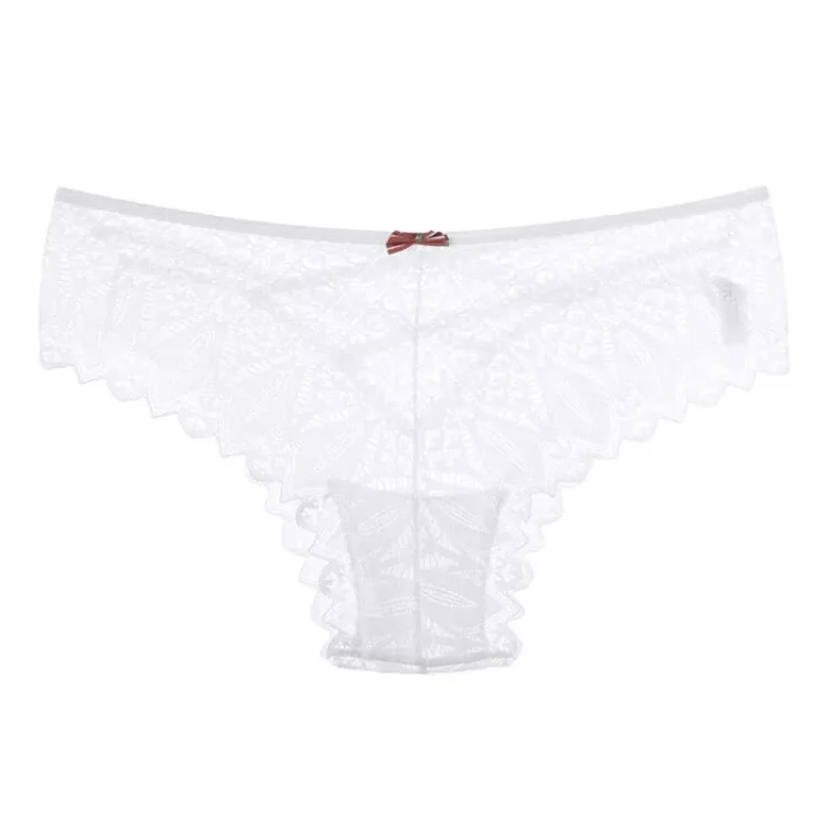 Women's Sexy Crochect Lace Panties with Crisscrossed Back Straps