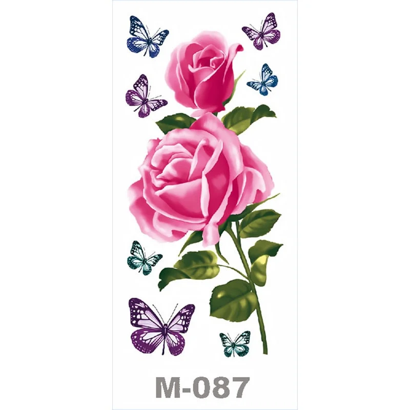 SDRAWING Temporary Tattoo Stickers Butterfly Flower Eagle Scorpion Men And Women Small Size Art Tattoo Neck Hip Arm Chest