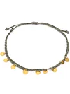 4piece Hand-woven Copper Disc Decor Anklet