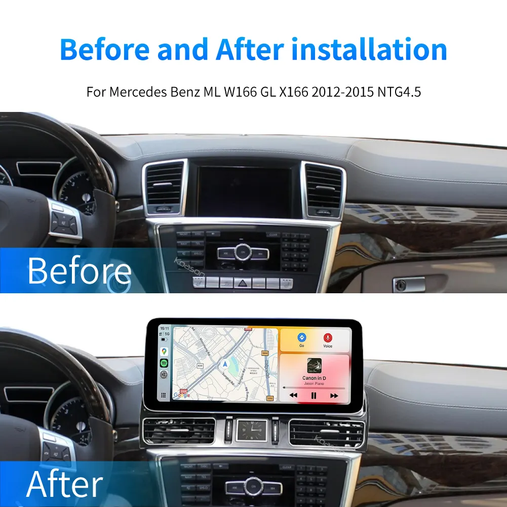 Android Auto Mercedes W166 Wireless Benz X166 ML Apple CarPlay for 