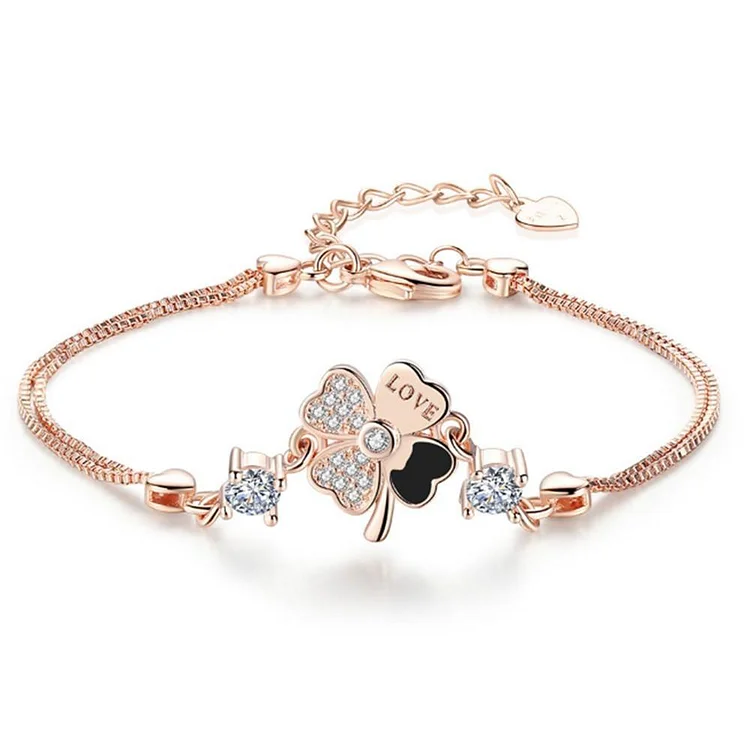 Fashion lucky four-leaf clover bracelet-Mayoulove