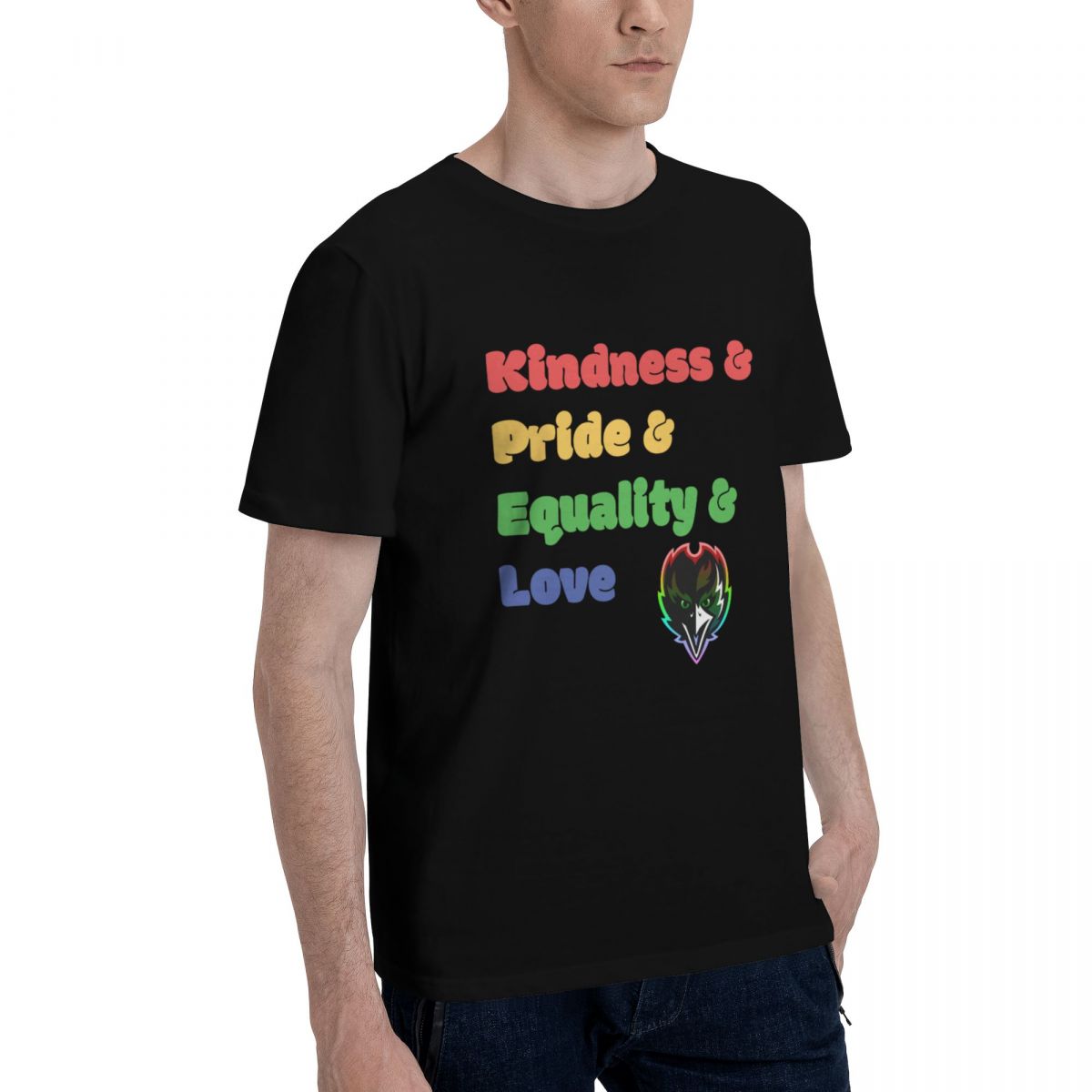 Baltimore Ravens Colorful LGBT Cotton T-Shirt Men's