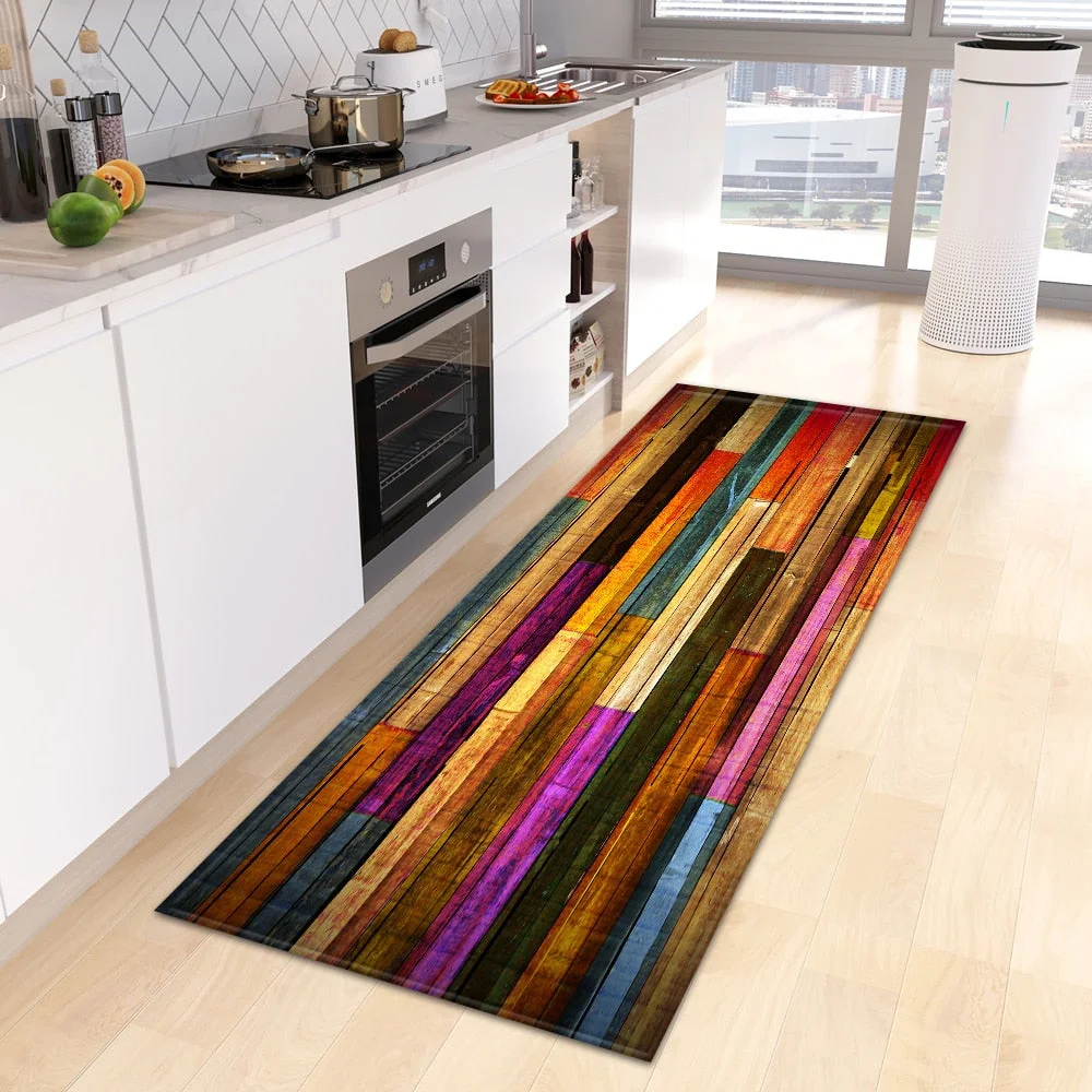 Modern Kitchen Mat Hallway Entrance Doormat Home Bedroom Bedside Living Room Children Decoration Carpet Bath Anti-Slip Floor Rug