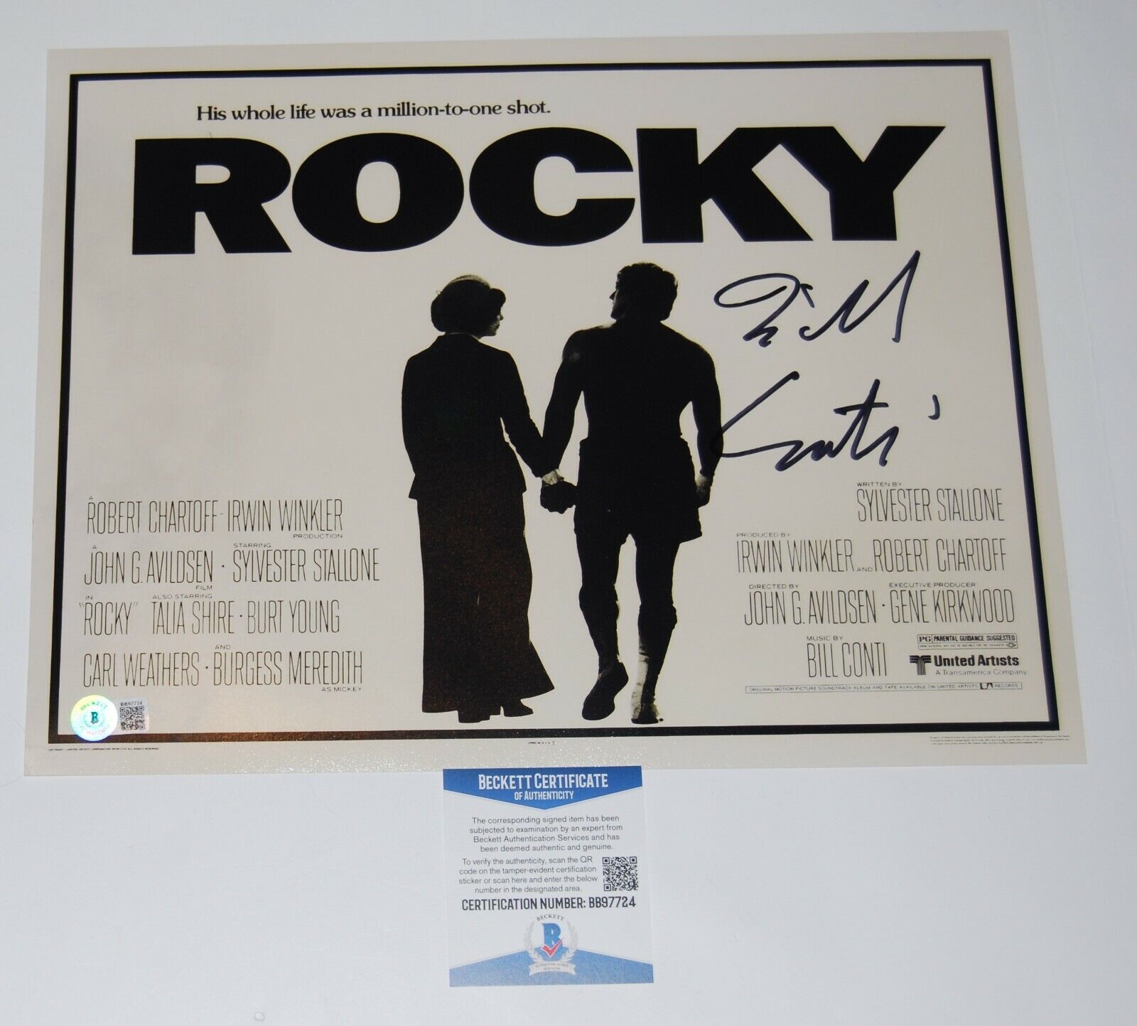 BILL CONTI signed (ROCKY) Movie poster autographed 11X14 Photo Poster painting BECKETT BB97724