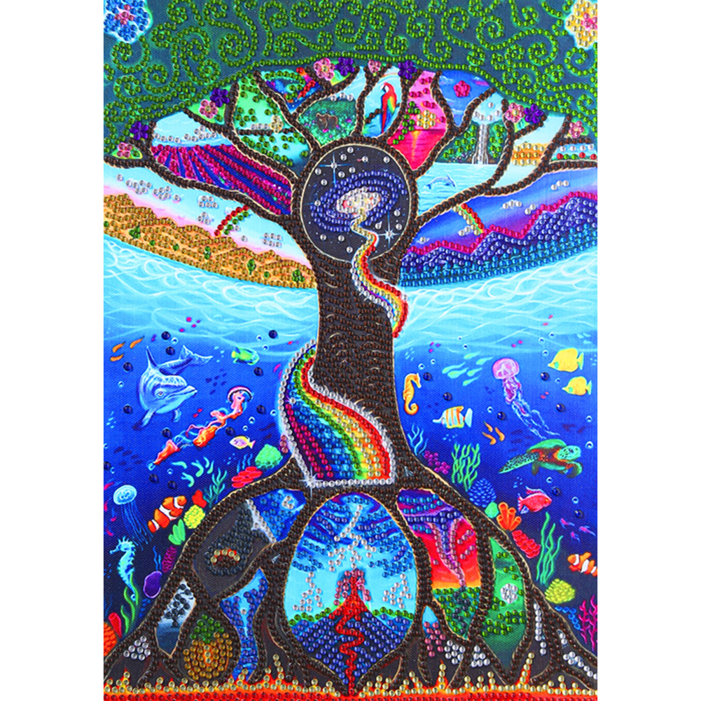 

Earth Tree - Special Shaped Diamond Painting - 30*40CM, 501 Original