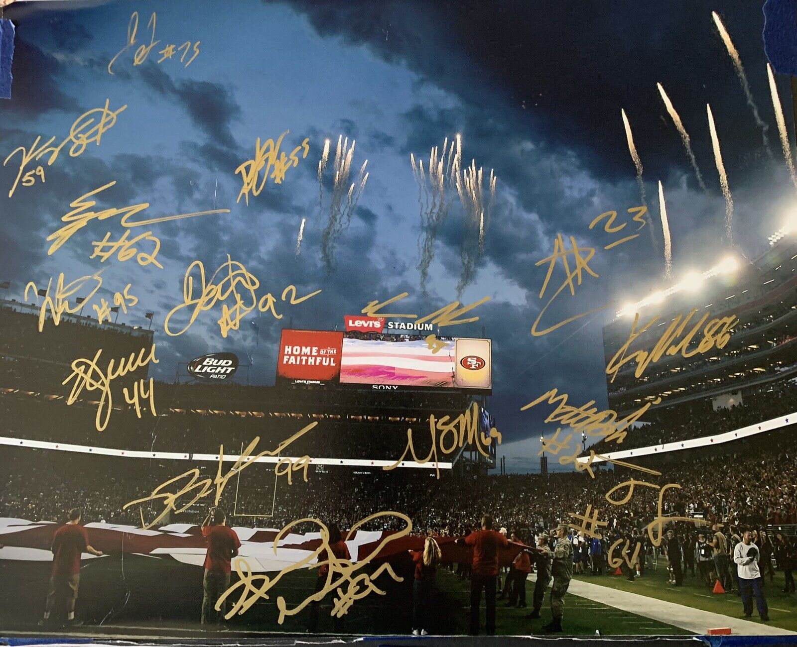 49ers Autograph Team Hand Signed 11x14 Photo Poster painting Pic Niners Beautiful