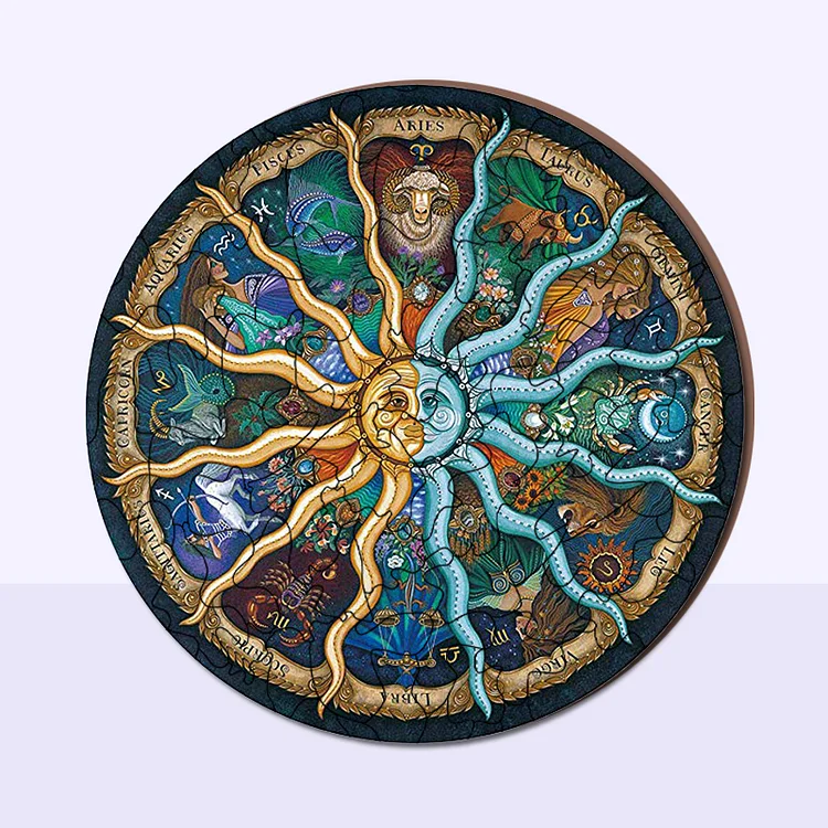 Zodiac Signs Wooden Jigsaw Puzzle