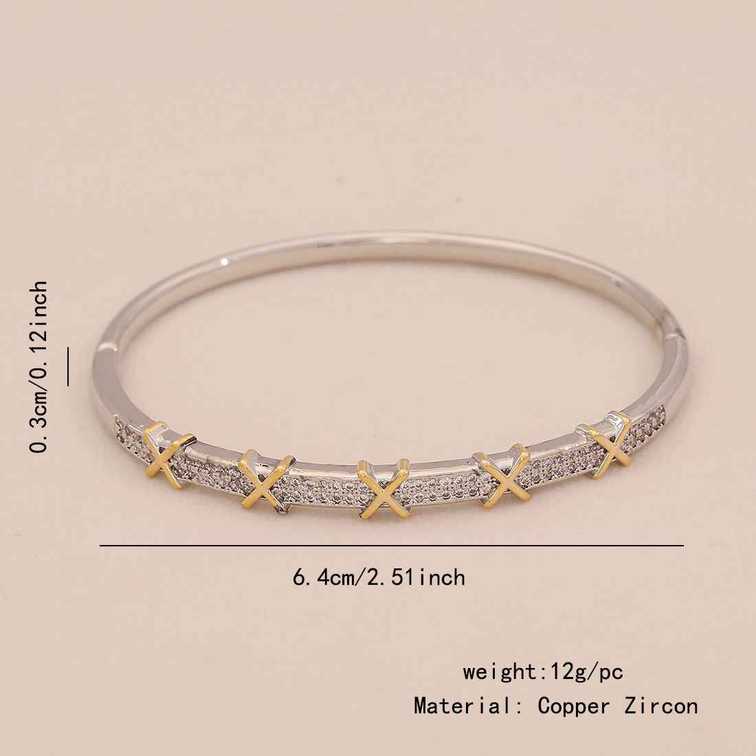Gold Heart Bracelet Snake-Shaped Leopard Head Copper Micro-Inlaid Bracelet Exclusive For B636