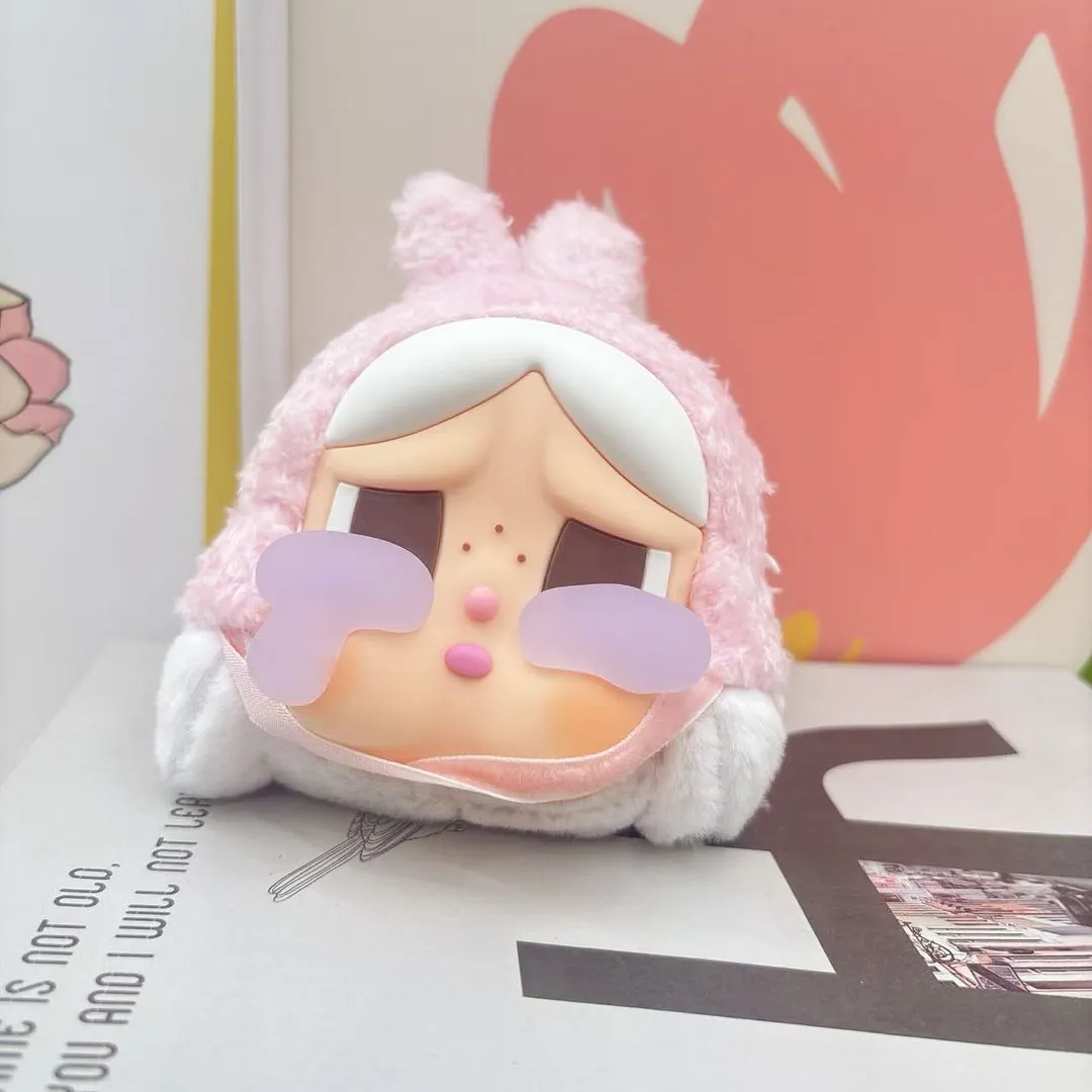 New crying baby earphone bag, vinyl face plush keychain, Southeast cross-border pendant, doll tide play series pendant batch