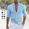 Camicia casual traspirante a maniche lunghe da uomo