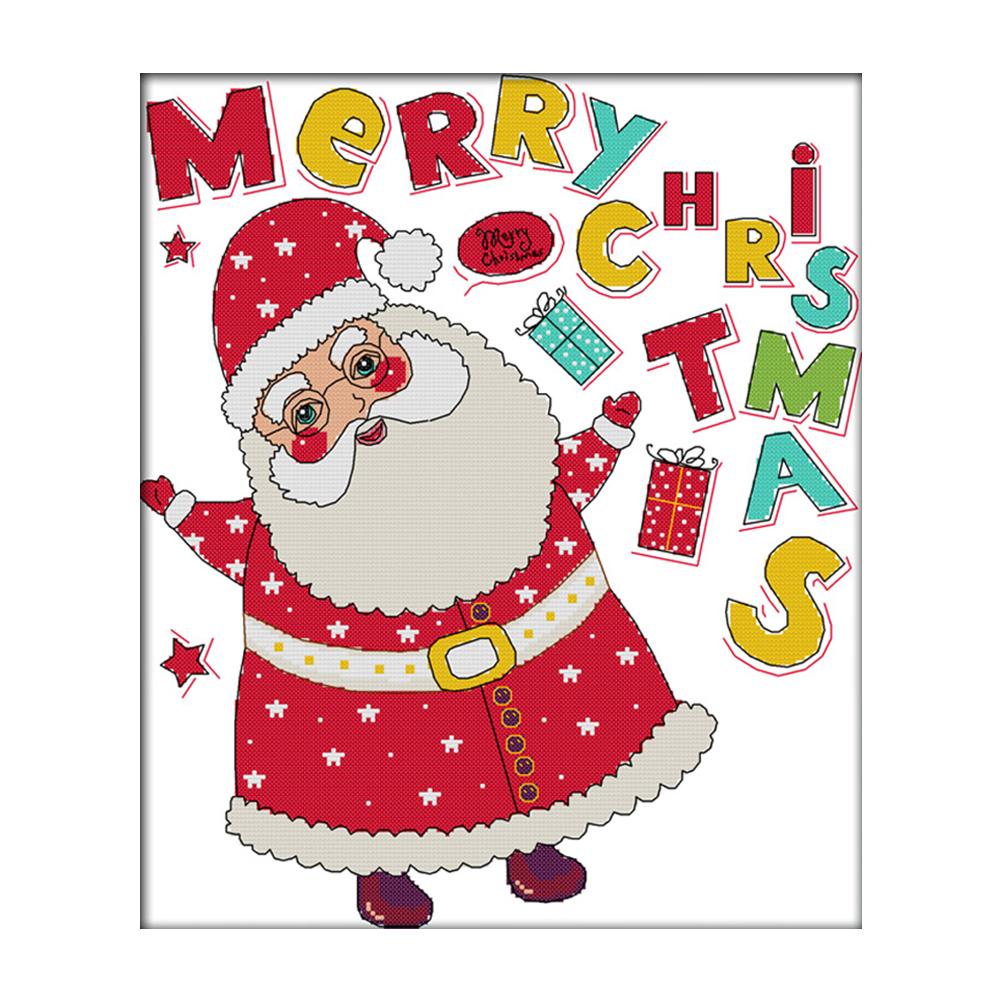 

Merry Christmas - 14CT Stamped Cross Stitch - 43*37cm, 501 Original