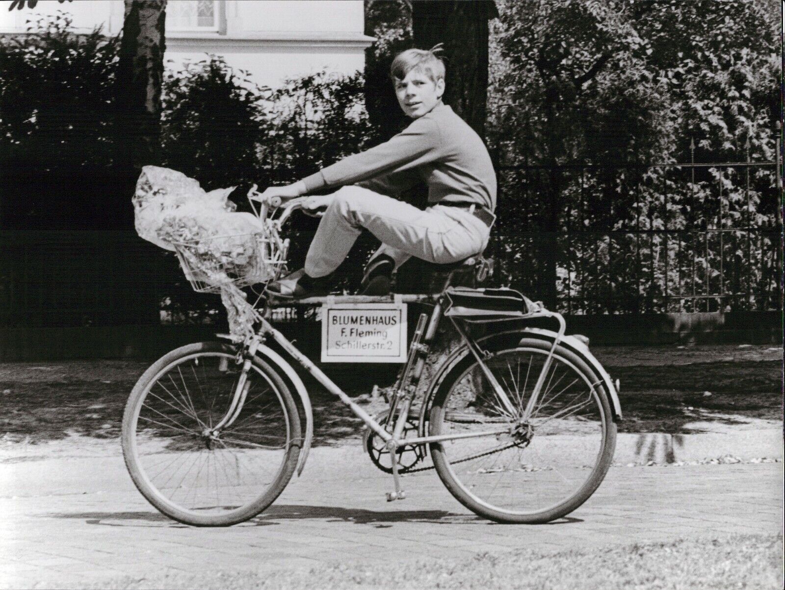 Heintje On Bicycle - Vintage Press Photo Poster painting Norbert Unfried (U-6822